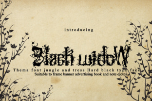Black Widow Font: Jungle Horror Display for Bold Campaigns