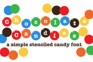 Chocolate Candies: A Sweet Font for Creative Crafting and Product Design