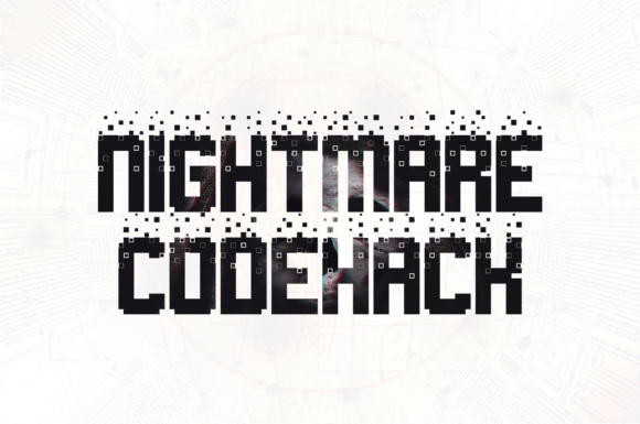Nightmare Codehack Display Font for Retro Digital Campaigns