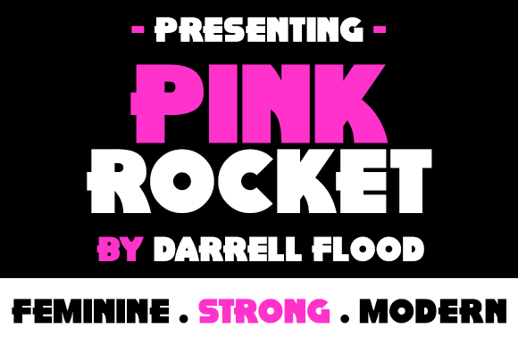 Pink Rocket: A Retro-Future Display Font for Editorial Charm