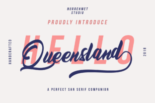 Queensland Font: Bold Modern Script for Sporty Branding