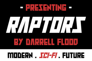 Raptors: A Sci-Fi Display Font for Editorial Impact