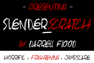 Slenderscratch: A Horror-Style Display Font for Spooky Handmade Goods