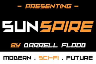 Sunspire Display Font for Sci-Fi & Modern Branding