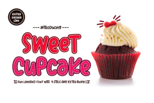 Sweet Cupcake Font for Handmade & Printable Design